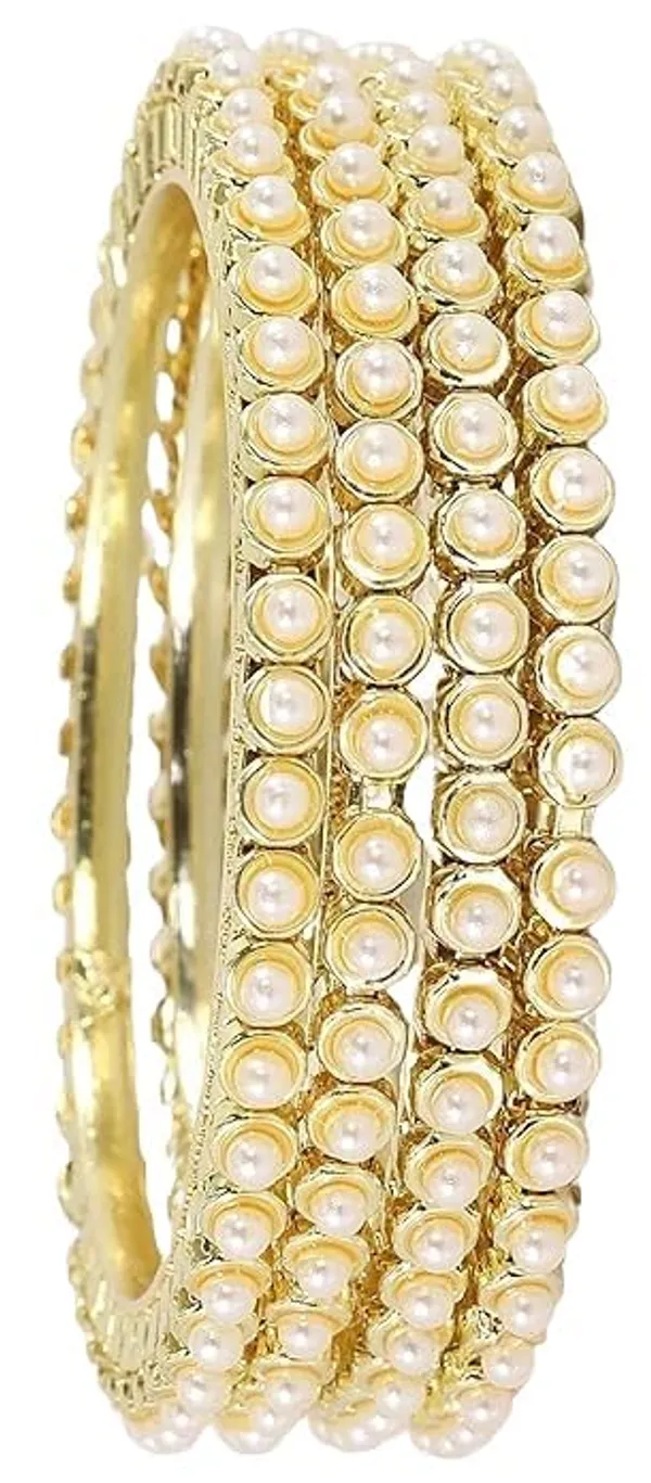 Pearl_Studded_Metal_Bangles_For_Women