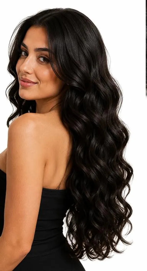 ZAYA_Premium_Clip-In_Hair_Extensions_for_Women_350g_|_Natural_Volume_&_Length_|_Heat_Safe,_Silky_Soft_Synthetic_|_Easy_to_Use_|_Perfect_for_Daily,_Bridal_&_Party_Styling_(Brown)