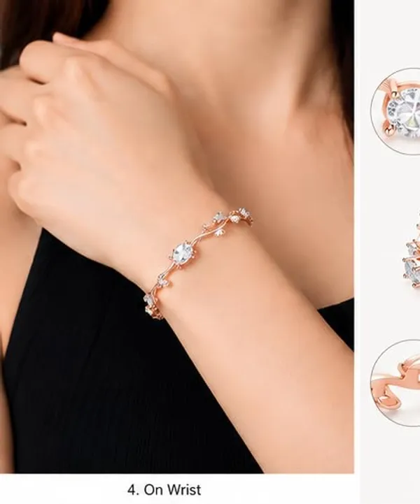 Tulip_Bracelet_with_Multicolour_Gemstones,_Pink,_Purple_&_Clear_Oval_Marquise_Crystals|Korean_Purple_&_Pink_Gemstones|Anti-Tarnish_&_Waterproof|Gift_for_GF_and_Wife