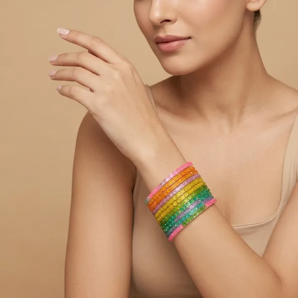 White_Glass_Premium_And_Elegant_Bangles_For_Women_Set_Of_12