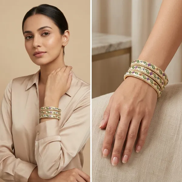Yellow_Glass_Premium_And_Elegant_Bangles_For_Women_Set_Of_4
