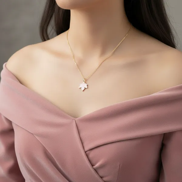 Pretty_Maple_Leaf_Charm_Pendant_Necklace_Pink