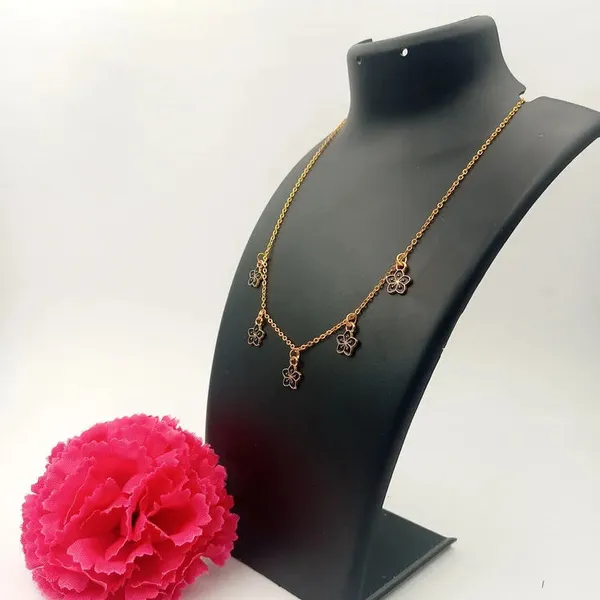 Golden_Chain_Flower_Pendant_Necklaces_Sky_Blue