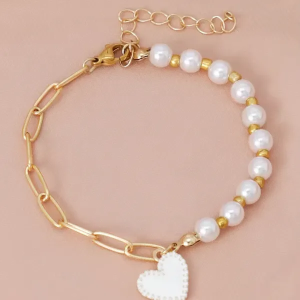 Sweet_Cute_Love_White_Heart_Bracelet