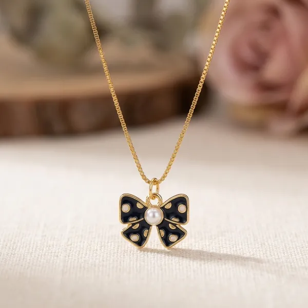 Pretty_Pookie_Bow_Pendant_Necklace_Black