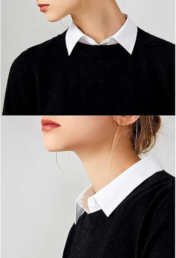 White_And_Black_Cotton_Detachable_Collar_For_Women_(Pack_Of_2)
