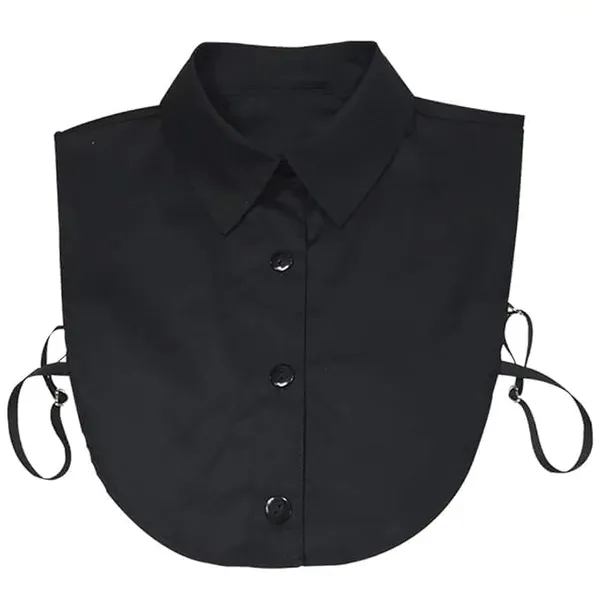 White_And_Black_Cotton_Detachable_Collar_For_Women_(Pack_Of_2)