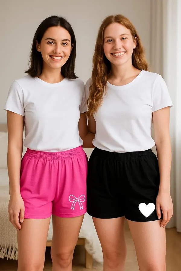Black_Pink_Cotton_High-Waist_Lounge_Shorts_For_Women