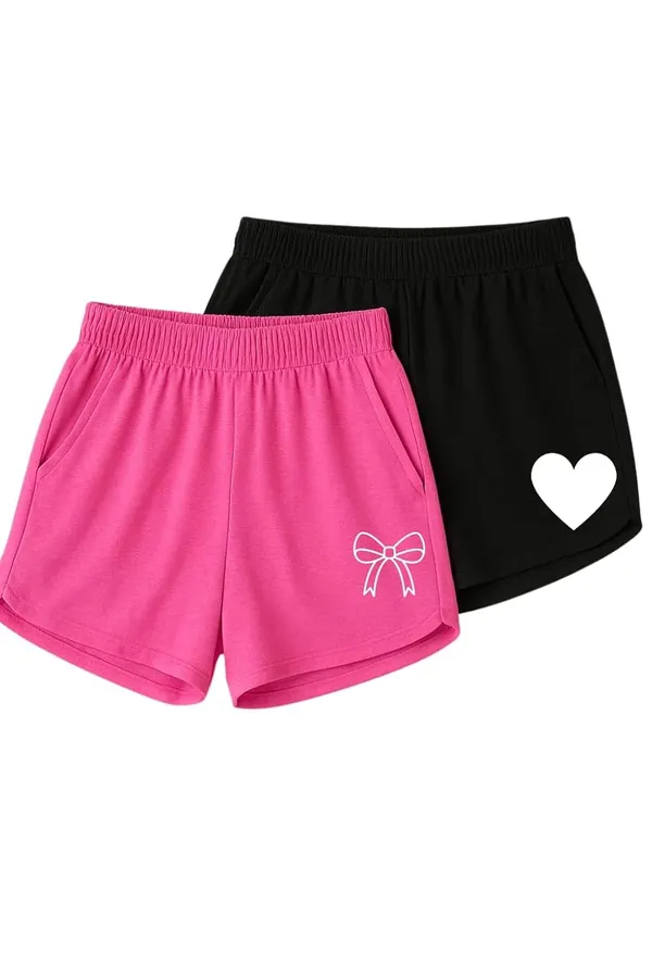 Black_Pink_Cotton_High-Waist_Lounge_Shorts_For_Women