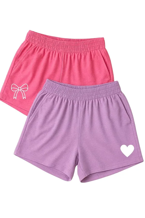 Pink_Lavender_Cotton_High-Waist_Lounge_Shorts_For_Women
