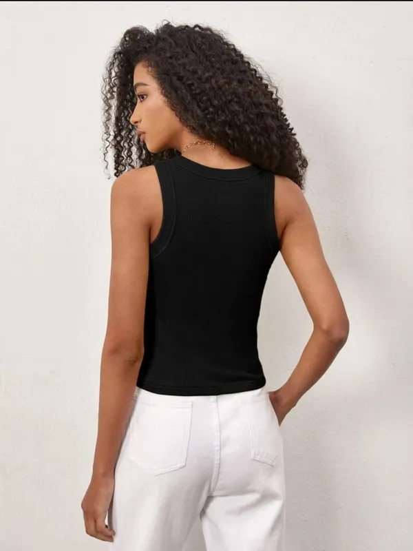 Black_Cotton_Sleeveless_Heart_Print_Tank_Top_For_Women