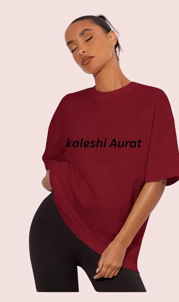 Maroon_Cotton_Oversized_Graphic_Print_T-Shirt_For_Women