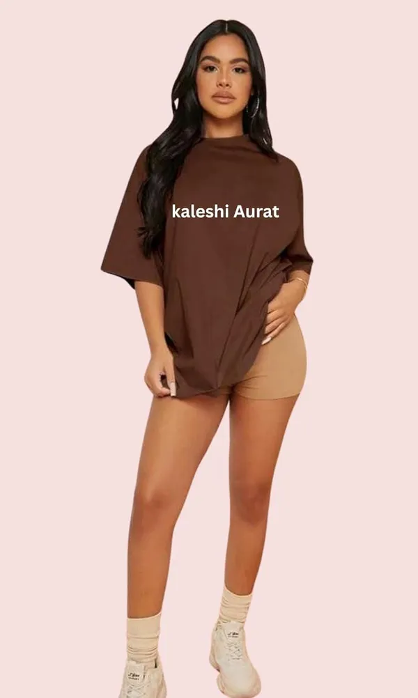 Brown_Cotton_Oversized_Graphic_T_Shirt_For_Women