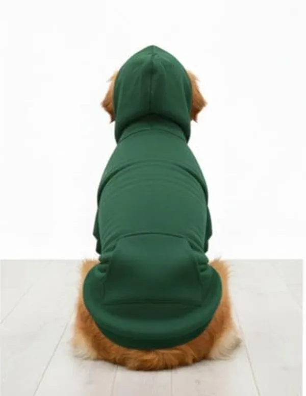 Green_Cotton_Fleece_Hoodie_For_Dogs
