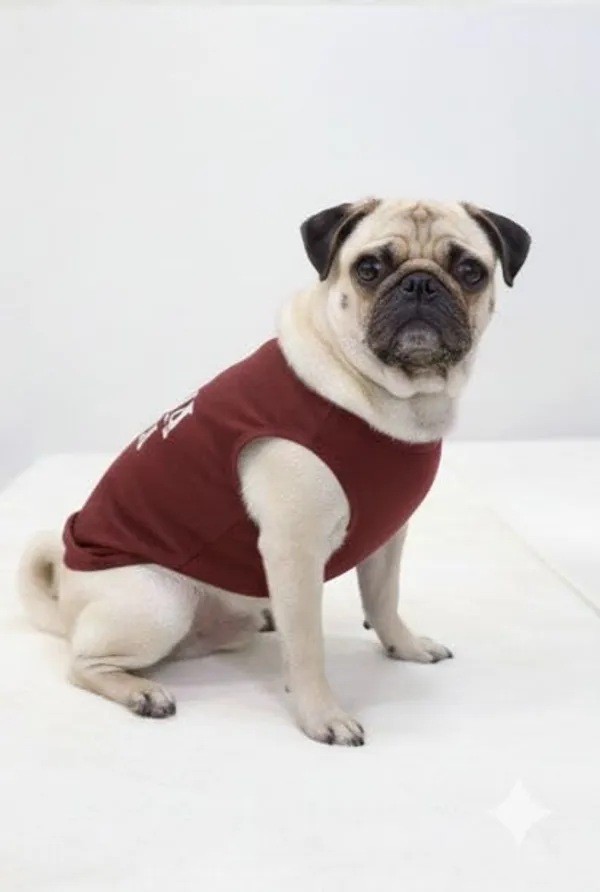 Maroon_Cotton_Printed_T_Shirt_For_Dogs