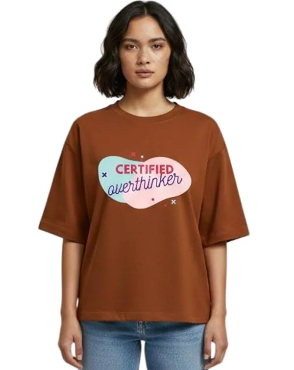 Brown_Cotton_Oversized_Graphic_Print_T-Shirt_For_Women