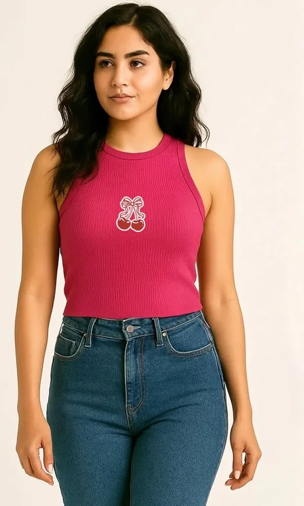 Pink_Cotton_Slim_Fit_Cherry_Print_Tank_Top_For_Women