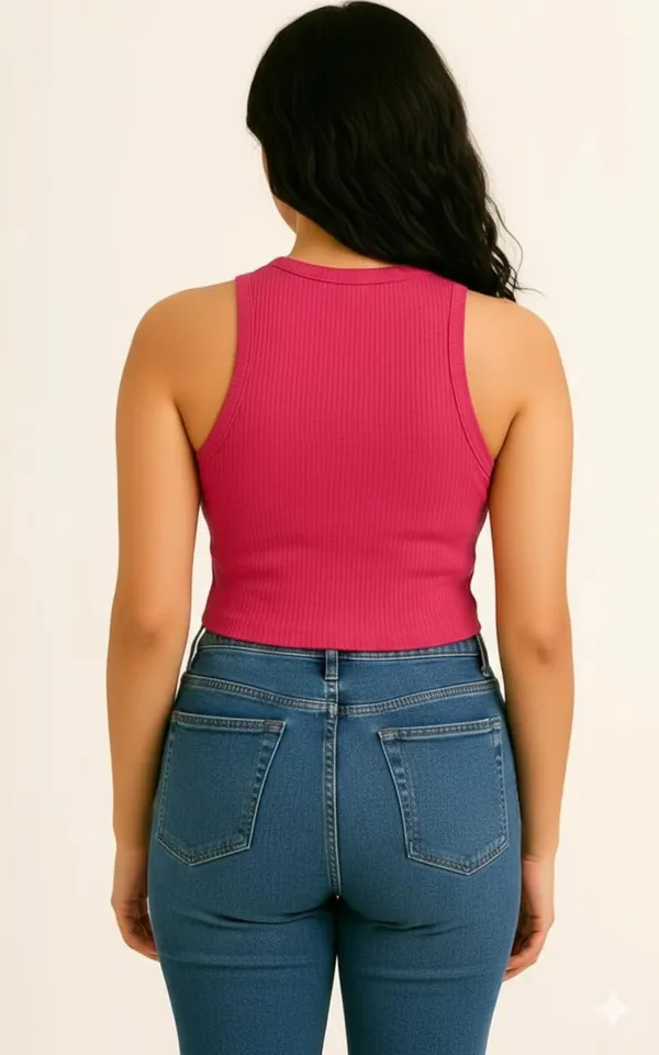 Pink_Cotton_Sleeveless_Butterfly_Graphic_Tank_Top_For_Women