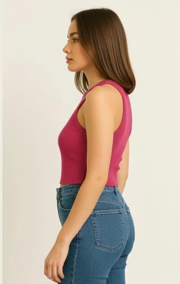 Pink_Cotton_Sleeveless_Butterfly_Graphic_Tank_Top_For_Women