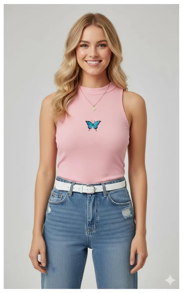 Light_Pink_Cotton_Sleeveless_Butterfly_Graphic_Tank_Top_For_Women