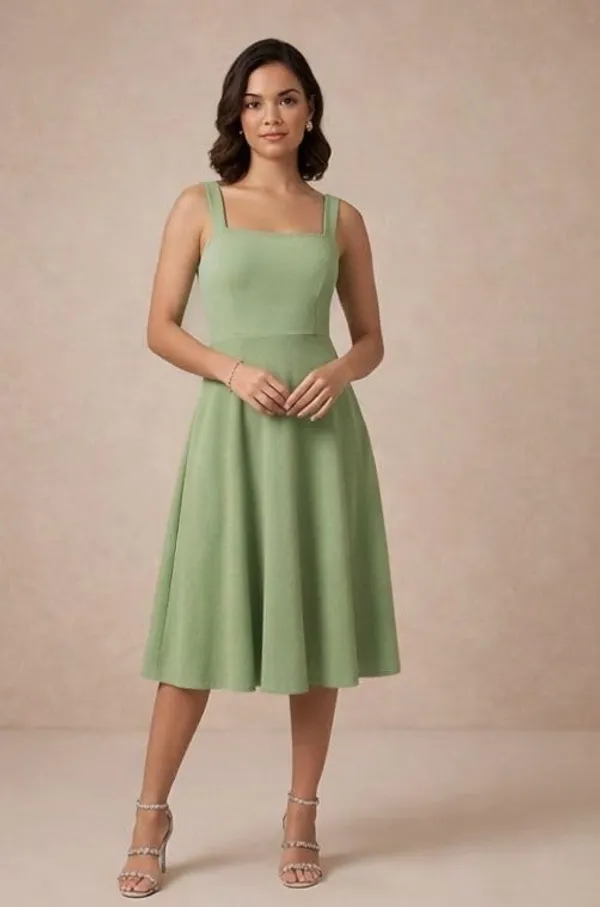 Pista_Green_Sleeveless_Midi_Dress_For_Women