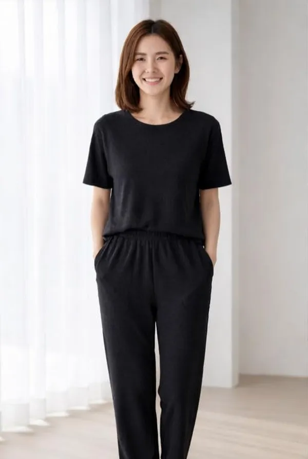 Black_Cotton_Printed_Night_Suit_Set_For_Women