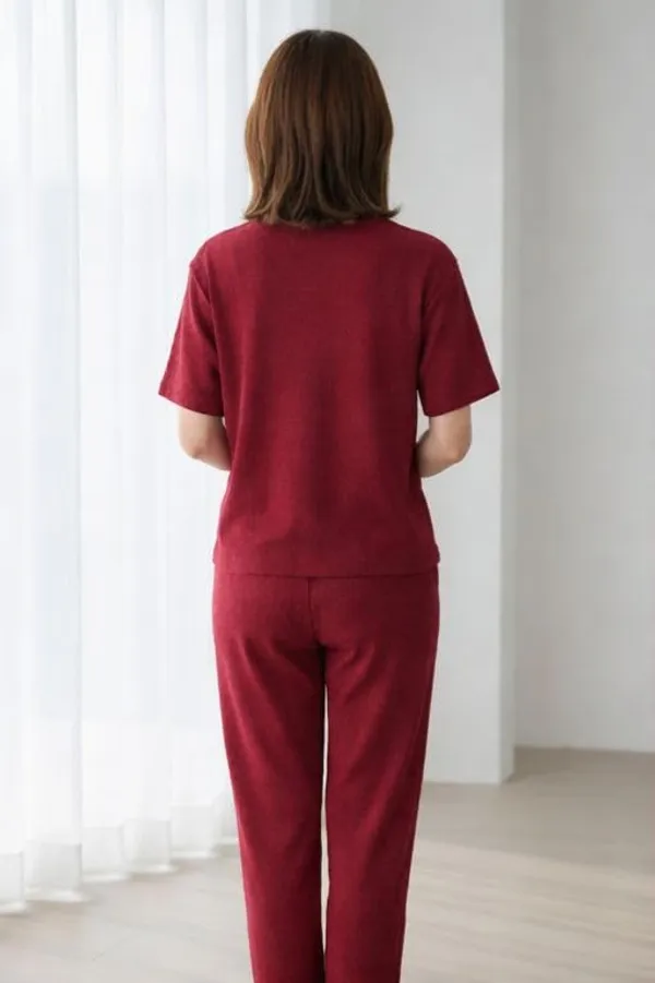 Maroon_Cotton_Printed_Top_Pyjama_Night_Suit_Set_For_Women