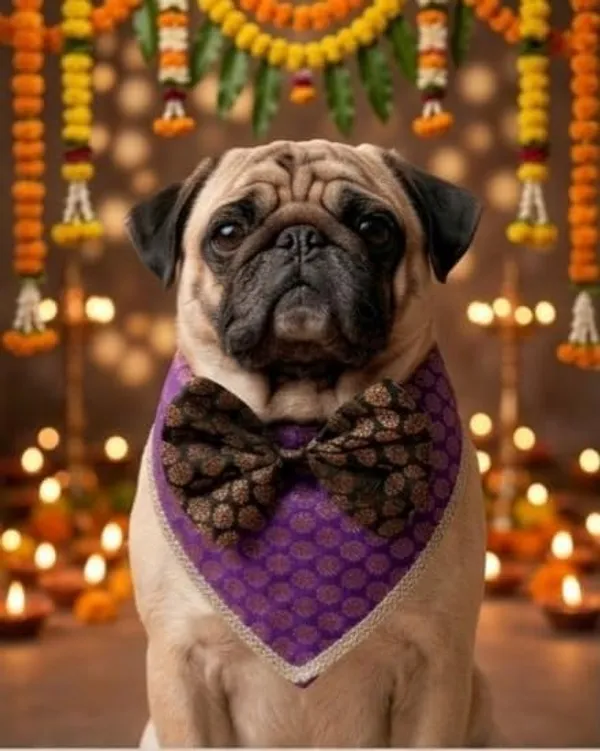 Purple_Brocade_Oreo-Pattern_Dog_Bandana
