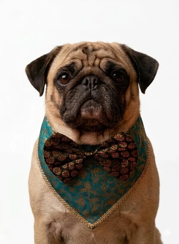 Green_Brocade_Oreo-Pattern_Dog_Bandana