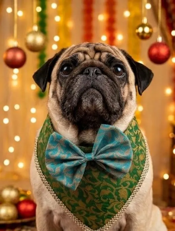 Green_Brocade_Oreo-Pattern_Dog_Bandana