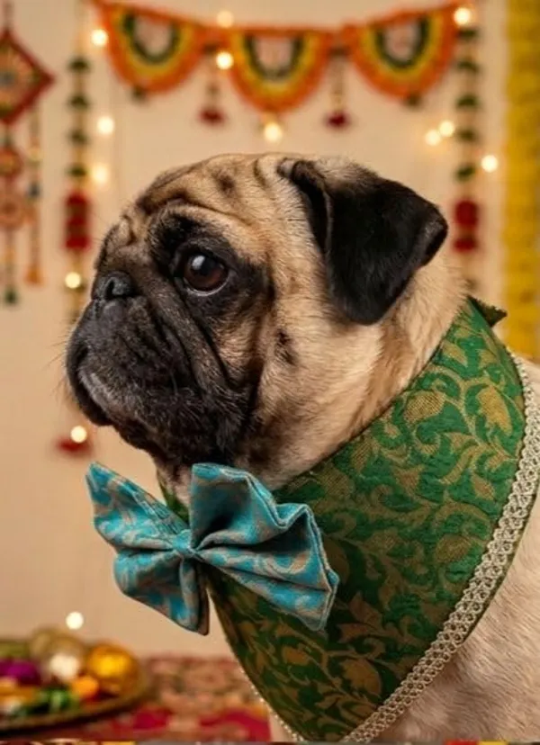 Green_Brocade_Oreo-Pattern_Dog_Bandana
