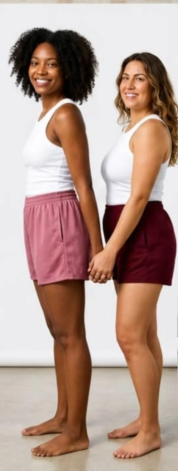 Onion_Maroon_Cotton_Lycra_Shorts_For_Women_(Pack_Of_2)