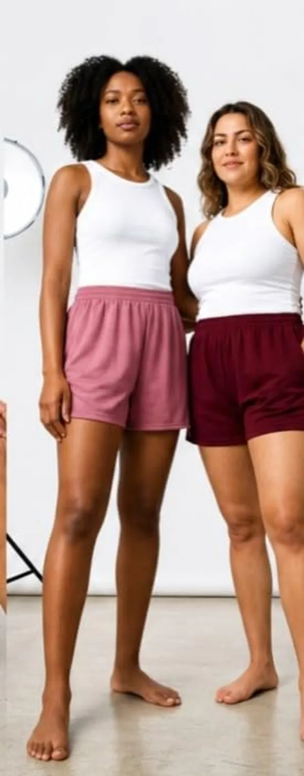 Onion_Maroon_Cotton_Lycra_Shorts_For_Women_(Pack_Of_2)