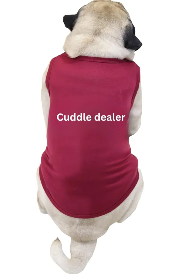 Maroon_Cotton_T_Shirt_For_Dogs