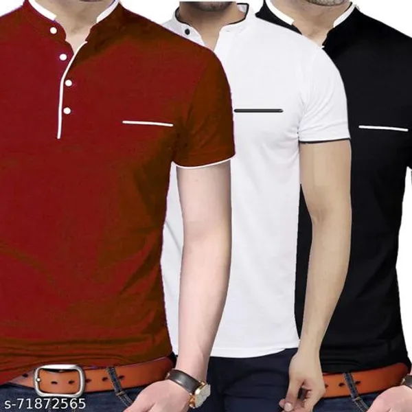 Lets_Shine_Handsome_T_Shirts_For_Men_Combo_Pack_Of_3_Red_White_Black