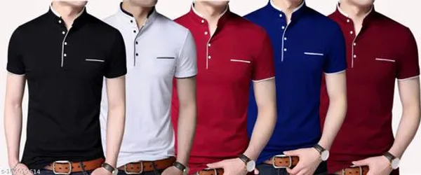 Black_White_Red_Blue_Maroon_Cotton_Regular_T-Shirt_Combo_Pack_Of_5_For_Men
