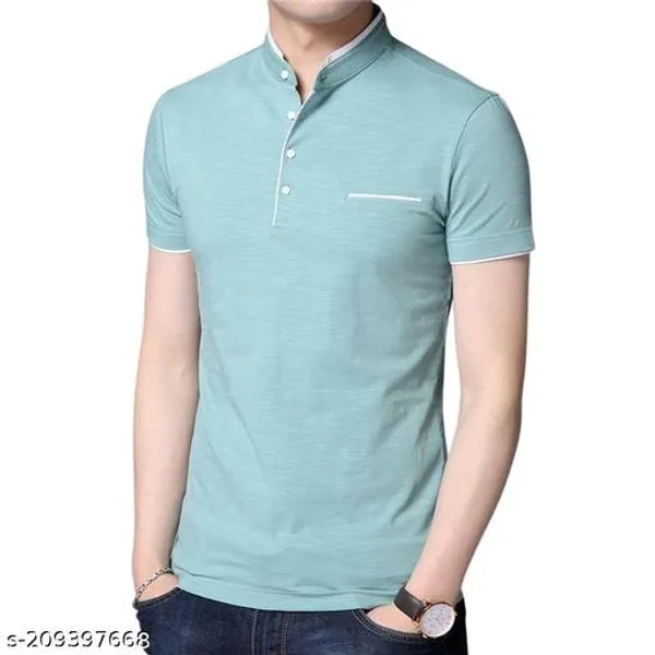 Lets_Shine_Charming_T_Shirts_For_Men_And_Boys_For_Regular_Casual_Official_Formal_And_Partywear_Combo_Pack_Of_2_(Grey_And_Sea_Green)