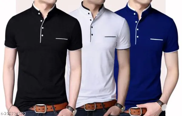Lets_Shine_Handsome_T_Shirts_For_Men_For_Regular_Casual_Partywear_And_Fromal_Use_Pack_Of_3_Of_Colours_Black_White_And_Blue