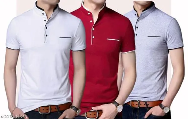 White_Red_Grey_Cotton_Regular_Fit_T-Shirt_For_Men_Pack_Of_3