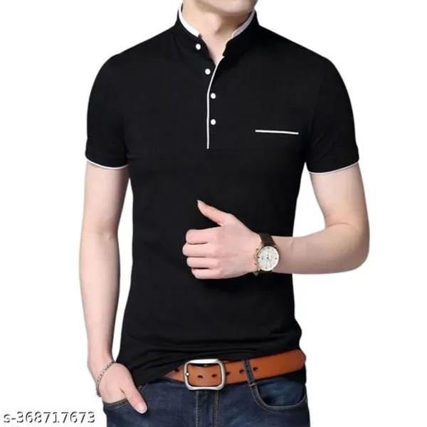 Royal_Blue_And_Black_Cotton_Regular_Fit_T_Shirt_For_Men_Pack_Of_2