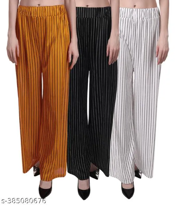 White_Black_Yellow_Serina_Lining_Palazzo_For_Women_Pack_Of_3