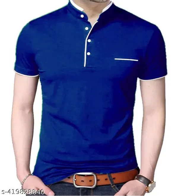 Navy_Blue_And_Royal_Blue_Cotton_T_Shirt_For_Men_Pack_Of_2