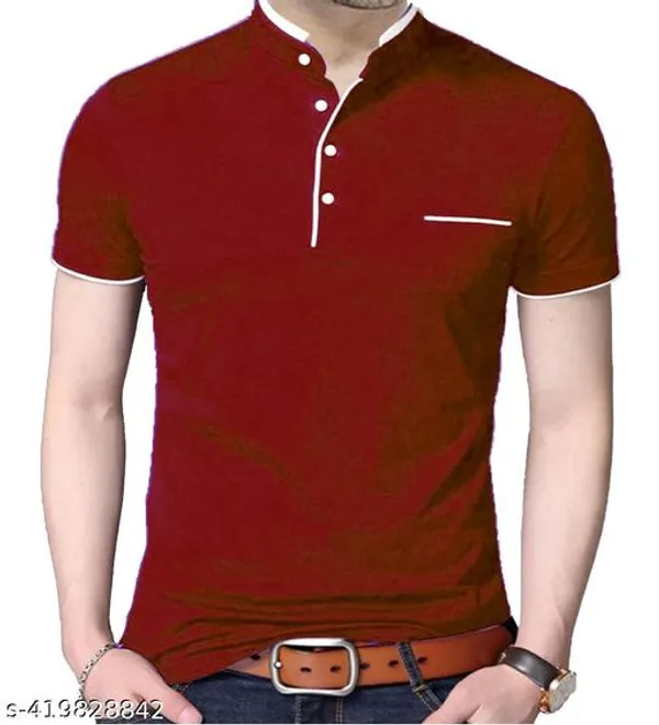 Lets_Shine_Charming_T_Shirts_For_Men_And_Boys_For_Regular_Casual_Official_Formal_And_Partywear_Combo_Pack_Of_2_(White_And_Red)