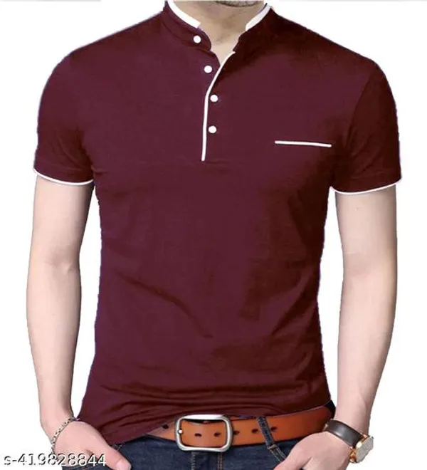 Navy_Blue_And_Maroon_Cotton_T_Shirt_For_Men_Pack_Of_2