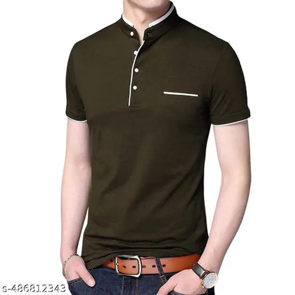 Lets_Shine_Charming_T_Shirts_For_Men_And_Boys_For_Regular_Casual_Official_Formal_And_Partywear_Combo_Pack_Of_2_(Olive_And_Navy_Blue)