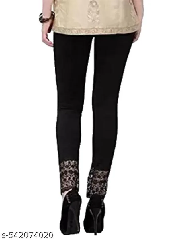 Black_Beige_Viscose_Lace_Design_Legging_For_Women_(Pack_Of_2)