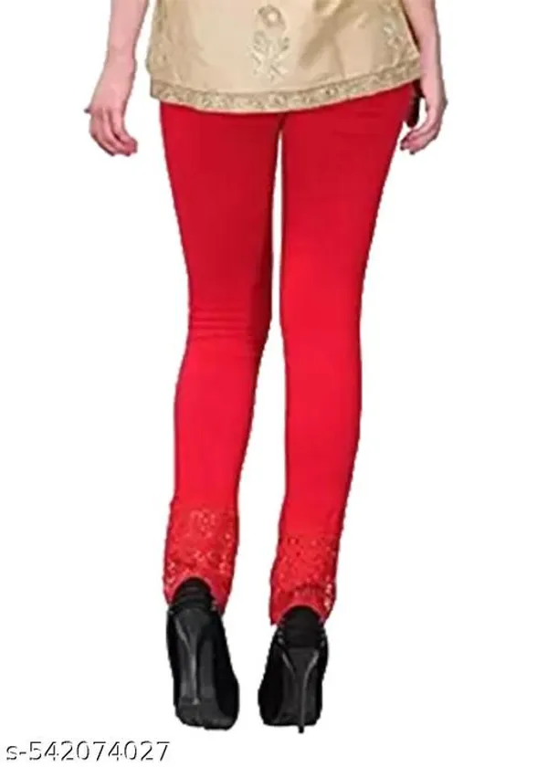 Letsshine_Women_S_Viscose_Rayon_Leggings_With_Lace_Design_Pack_Of_2_Colour_Red_Yellow