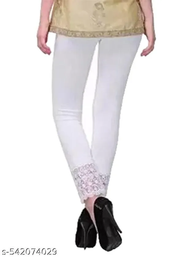 Letsshine_Women_S_Viscose_Rayon_Leggings_With_Lace_Design_Pack_Of_2_Colour_White_Beige