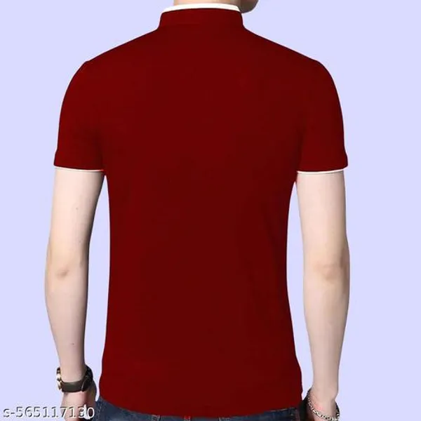Lets_Shine_Charming_T_Shirts_For_Men_And_Boys_For_Regular_Casual_Official_Formal_And_Partywear_Combo_Pack_Of_2_(Olive_And_Maroon)
