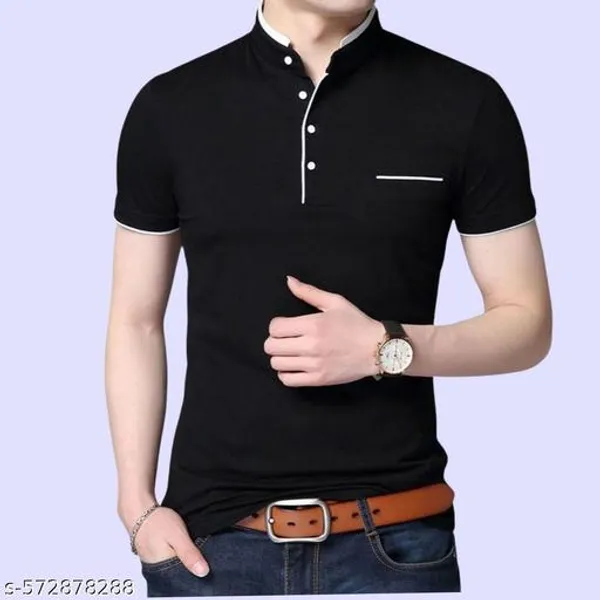 Black_And_Yellow_Cotton_Casual_T-Shirt_For_Men_Pack_Of_2